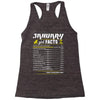January Girl Facts Capricorn Racerback Tank