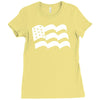american flag sticker vinyl decal   usa stars united states country ca Ladies Fitted T-Shirt