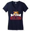 bad dog 3 Women's V-Neck T-Shirt