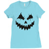 pumpkin face Ladies Fitted T-Shirt