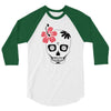 day of dead sugar skull 3/4 Sleeve Shirt