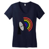 gaydar gay rainbow radar Women's V-Neck T-Shirt