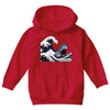 Great White Wave Shark Youth Hoodie