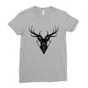 deer head vector Ladies Fitted T-Shirt