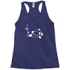 panda flat out with bamboo Racerback Tank