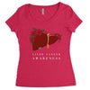 liver cancer awareness Women's Triblend Scoop T-shirt