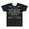 Dear Daddy, Thanks for Being my Dad Baby Boy Letter to Father All Over Men's T-shirt