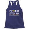 proud autism son Racerback Tank