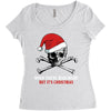 skull christmas Women's Triblend Scoop T-shirt