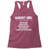 August Girl Hated By Many Racerback Tank