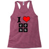 i love code Racerback Tank