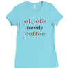 el jefe needs coffee Ladies Fitted T-Shirt