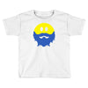 bearded smiley face Toddler T-shirt