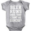 beer runs does that count as exercise funny Baby Onesie