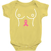 breast with pink ribbon Baby Bodysuit