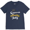 queens are born in july V-Neck Tee