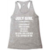 Super July Girl Racerback Tank
