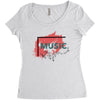 Music Women's Triblend Scoop T-shirt