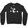 mighty hero atop a chicken Crewneck Sweatshirt