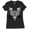 bat ornate Ladies Fitted T-Shirt