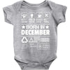 Born In December Baby Onesie