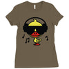 music duck Ladies Fitted T-Shirt