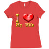 i heart my wife Ladies Fitted T-Shirt