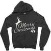 merry christmas flower Zipper Hoodie