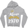 kings are born in 1970 Zipper Hoodie