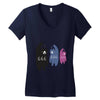 Black Bear Metal Artistshot Women's V-Neck T-Shirt
