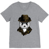 panda rorschach V-Neck Tee