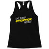eat, sleep, pewpew, repeat Racerback Tank