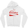 enjoy cocaine funny gray Zipper Hoodie