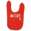 eat sleep climb   2 climbers distressed Baby Bibs