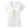 i drink Women's V-Neck T-Shirt