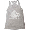 roughin' it roughing trailer camping camp Racerback Tank