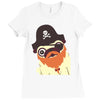 pug in a crew Ladies Fitted T-Shirt