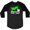 dino fast food  fun 3/4 Sleeve Shirt