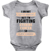 I am Not Super Woman But I'm Fighting Uterine Cancer So Close Enough Baby Bodysuit