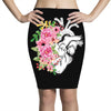 Heart And Flowers Pencil Skirts