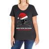 skull christmas Ladies Curvy T-Shirt
