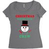christmas baking team crew snowman Women's Triblend Scoop T-shirt