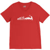 evolution of man' chequered flag classic 912 V-Neck Tee