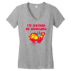 id rather be bowling Women's V-Neck T-Shirt