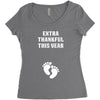 Extra Thankful This Year Women's Triblend Scoop T-shirt