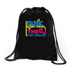 music is my drug Drawstring Bags