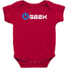 geek' (power on button) Baby Bodysuit