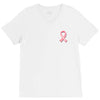 breast cancer ribbon survivor pocket V-Neck Tee
