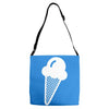 ice cream cone funny Adjustable Strap Totes