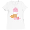 ice cream ghost Ladies Fitted T-Shirt